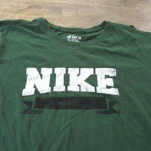 Dark Green Nike T-Shirt Athletic Cut Large (L)